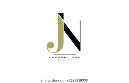 Alphabet letters Initials Monogram logo JN,JN  INITIAL,JN,VN  letter