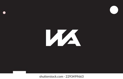 Letras alfabéticas Iniciales logotipo de monograma WA, AW, W y A