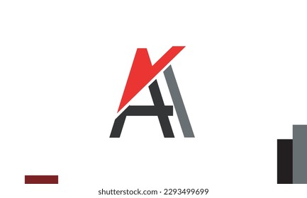 Alphabet letters Initials Monogram logo AH, HA, A and H