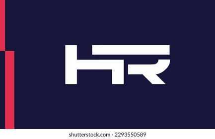 Alphabet letters Initials Monogram logo HR, RH, H and R