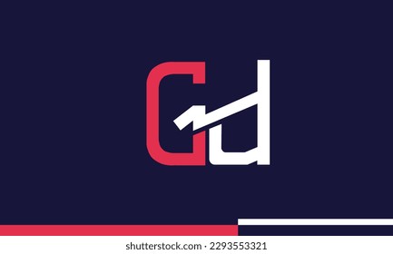 Alphabet letters Initials Monogram logo GD, DG, G and D