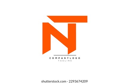 Alphabet letters Initials Monogram logo NT, NT INITIAL, NT letter