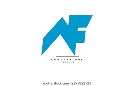 Letras alfabéticas Iniciales Logotipo de Monograma AF,AF INITIAL,AF letra