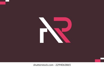 Alphabet letters Initials Monogram logo AR, RA, A and R
