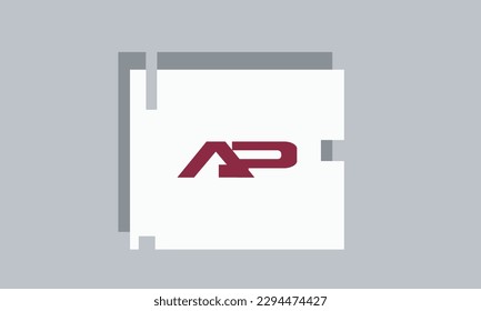 Alphabet letters Initials Monogram logo AP, PA, A and P