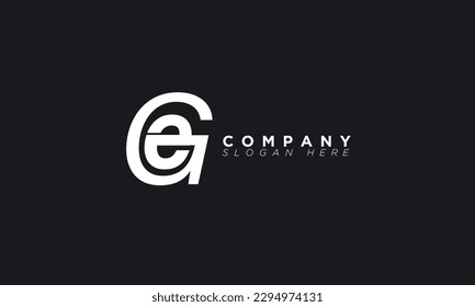 EG Alphabet letters Initials Monogram logo GE, E and G