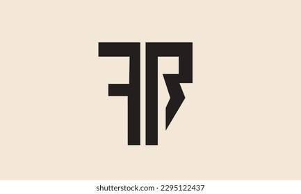 Alphabet letters Initial Monogram Logo FR, RF, F und R