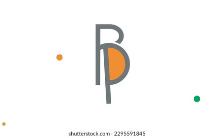Alphabet letters Initials Monogram logo BP, PB, B and P