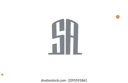Alphabet letters Initials Monogram logo SA, AS, S and A