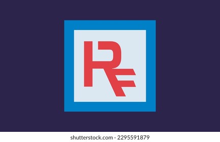 Letras alfabéticas Iniciales Logotipo Monograma RF, FR, R y F