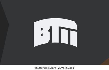 Alphabet letters Initial Monogram Logo BTM