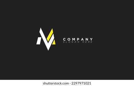 AM Alphabet letters Initials Monogram logo MA, A and M