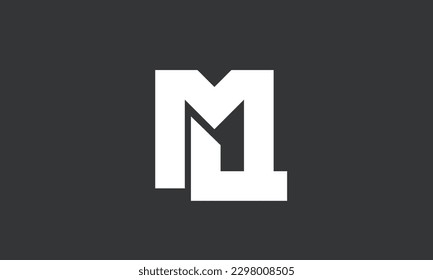 Alphabet letters Initials Monogram logo ML, LM, M and L