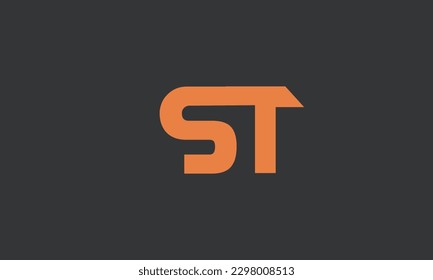 Alphabet letters Initials Monogram logo ST, TS, S and T