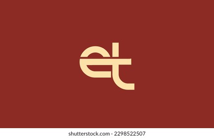 Alphabet letters Initial Monogram Logo ET, TE, E und T