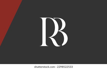 Letras alfabéticas Iniciales Logotipo Monograma RB, BR, R y B