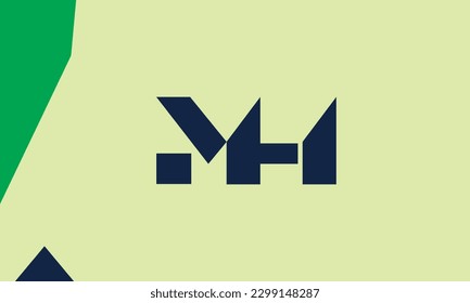 Alphabet Buchstaben Initial Monogram Logo MH, HM, M und H