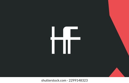 Alphabet letters Initials Monogram logo HF, FH, H and F