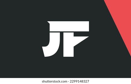 Letras alfabéticas Iniciales Monograma JF, FJ, J y F