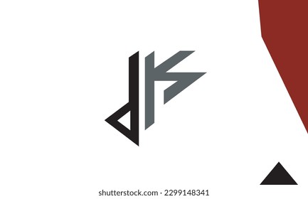 Alphabet letters Initials Monogram logo DK, KD, D and K