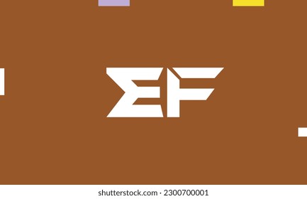 Alphabet letters Initials Monogram logo EF, FE, E and F