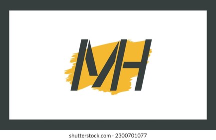 Alphabet letters Initials Monogram logo MH, HM, M and H