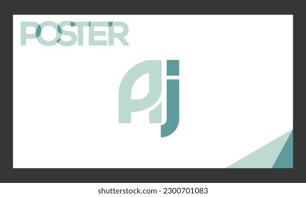 Letras alfabéticas Iniciales Logotipo Monograma AJ, JA, A y J