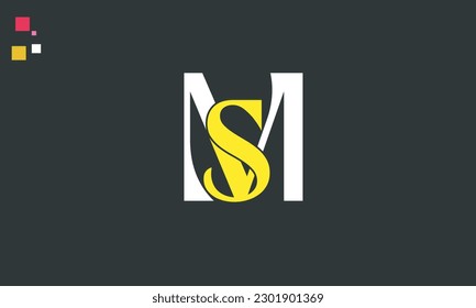 Alphabet letters Initial Monogram Logo MS, SM, M und S