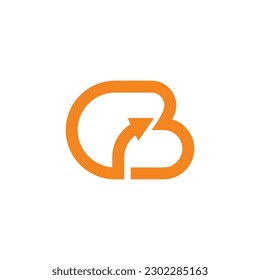 Alphabet Buchstaben Initials Monogram Logo GB. Modern Level Up Tipografie Logo-Design inspiirasi