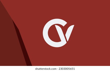 Alphabet letters Initials Monogram logo CV, VC, C and V