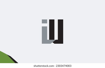 Alphabet letters Initials Monogram logo IW, WI, I and W