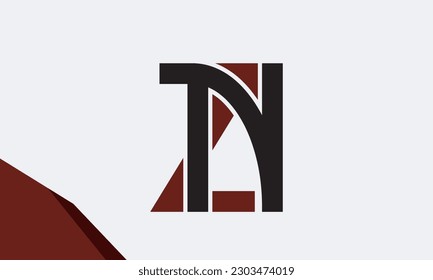 Letras alfabéticas Iniciales Logotipo Monograma ZN, NZ, Z y N
