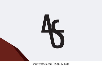 Alphabet letters Initial Monogram Logo AS, SA, A und S