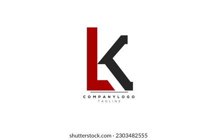 Alphabet letters Initials Monogram logo LK, LK INITIAL, LK letter