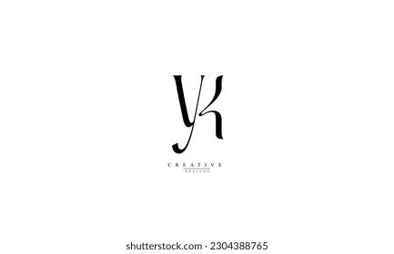 Alphabet letters Initials Monogram logo YK KY Y K