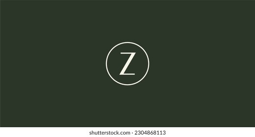 Letras alfabéticas Iniciales Monograma Z INICIAL