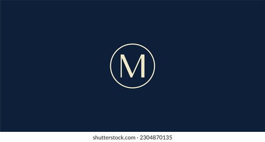 Alphabet letters Initials Monogram logo M INITIAL