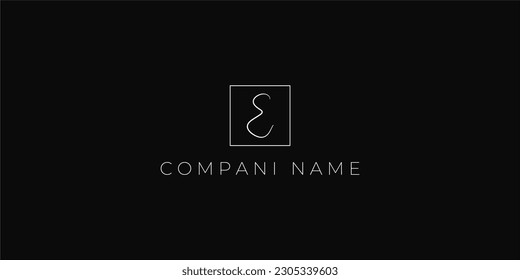 Alphabet letters Initial Monogram Logo E INITIAL