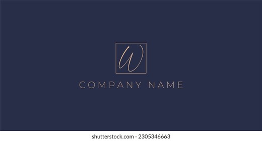 Alphabet letters Initials Monogram logo W INITIAL
