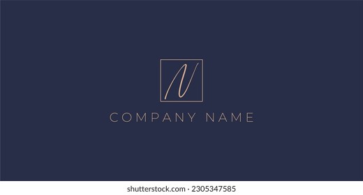 Alphabet letters Initials Monogram logo N INITIAL