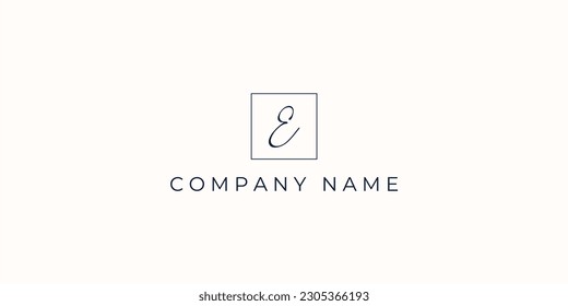 Alphabet letters Initials Monogram logo E INITIAL