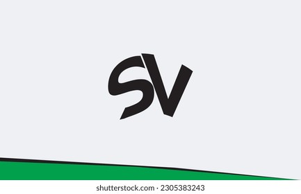 Alphabet letters Initials Monogram logo SV, VS, S and V