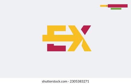 Alphabet letters Initials Monogram logo EX, XE, E and X