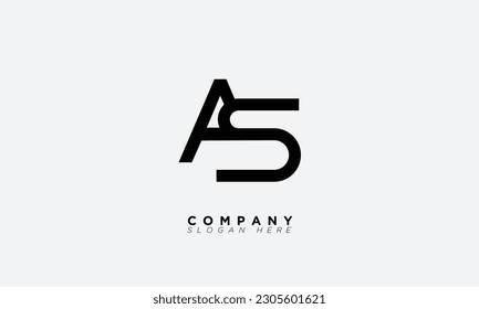 AS Alphabet letters Initial Monogram logo SA, A und S