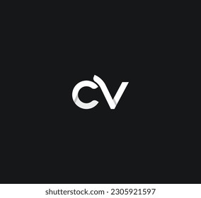 Alphabet letters Initials Monogram logo CV, VC.