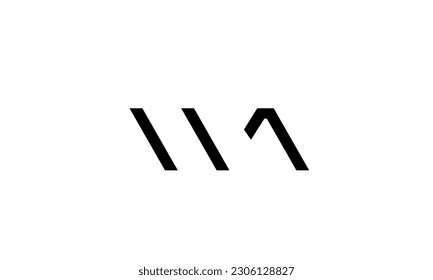 Letras alfabéticas Iniciales Monograma WA AW A