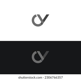 Alphabet letters Initials Monogram logo CV, VC, OV, VO.