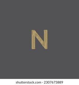 Alphabet letters Initials Monogram logo N, NN