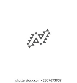 Alphabet letters Initials Monogram logo N, NN
