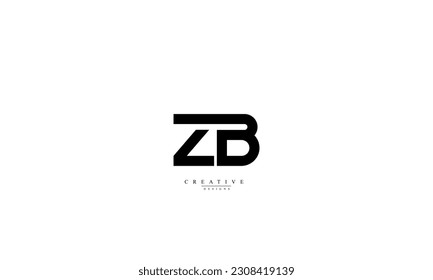 Alphabet letters Initials Monogram logo ZB BZ Z B